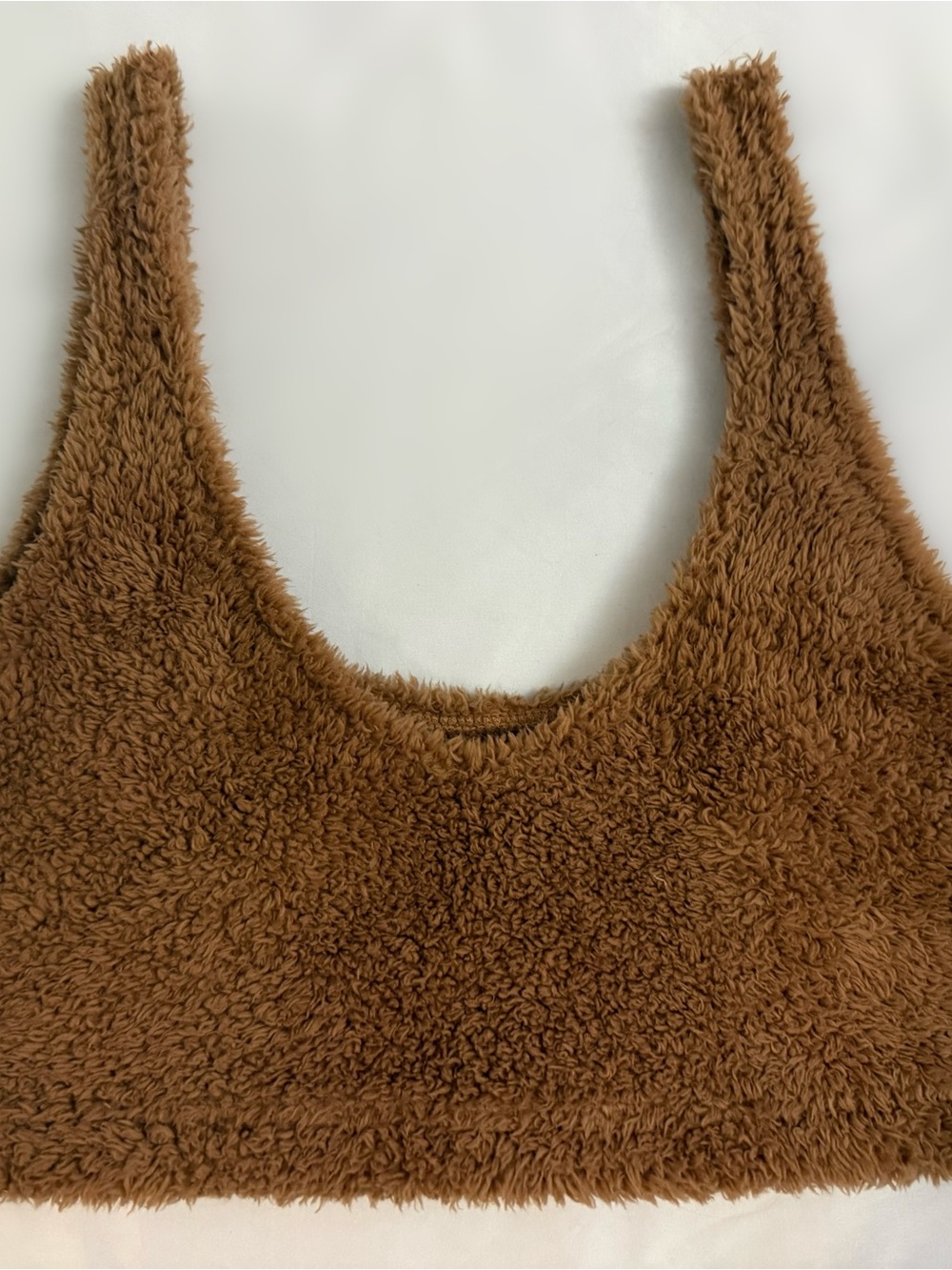 Victoria’s Secret PINK Brown Fuzzy Teddy Bralette Size Medium
